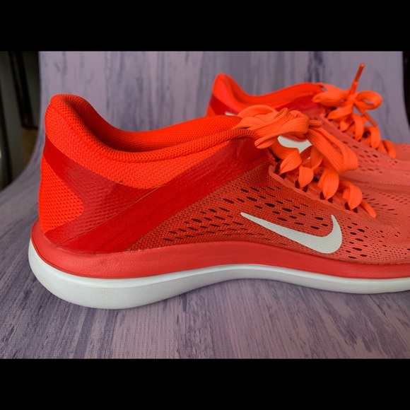 🥳🎀 Host Pick 🎀🥳 Nike Womens Flex 2016 Red Orange Running Shoes Sneakers … - Picture 6 of 10
